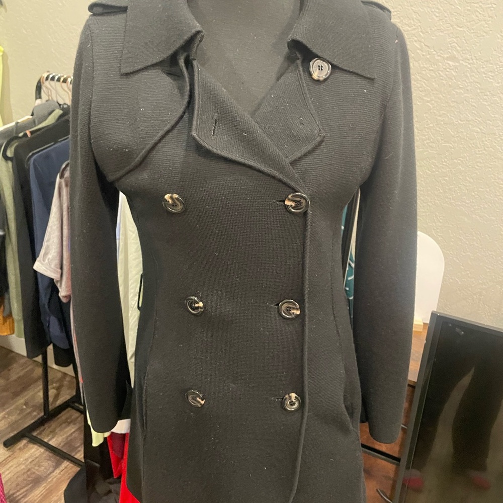 Burberry Black Double-Breasted Trench Coat